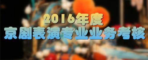 抠逼摸逼国家京剧院2016年度京剧表演专业业务考...